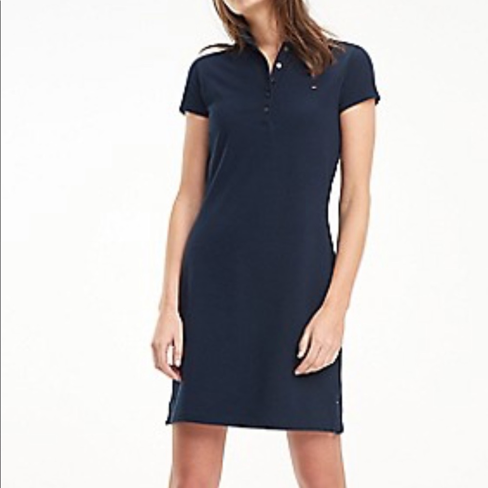Blue tommy hilfiger midi dress
